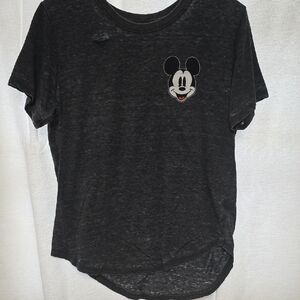 Disney Gray Cotton Blend T-Shirt